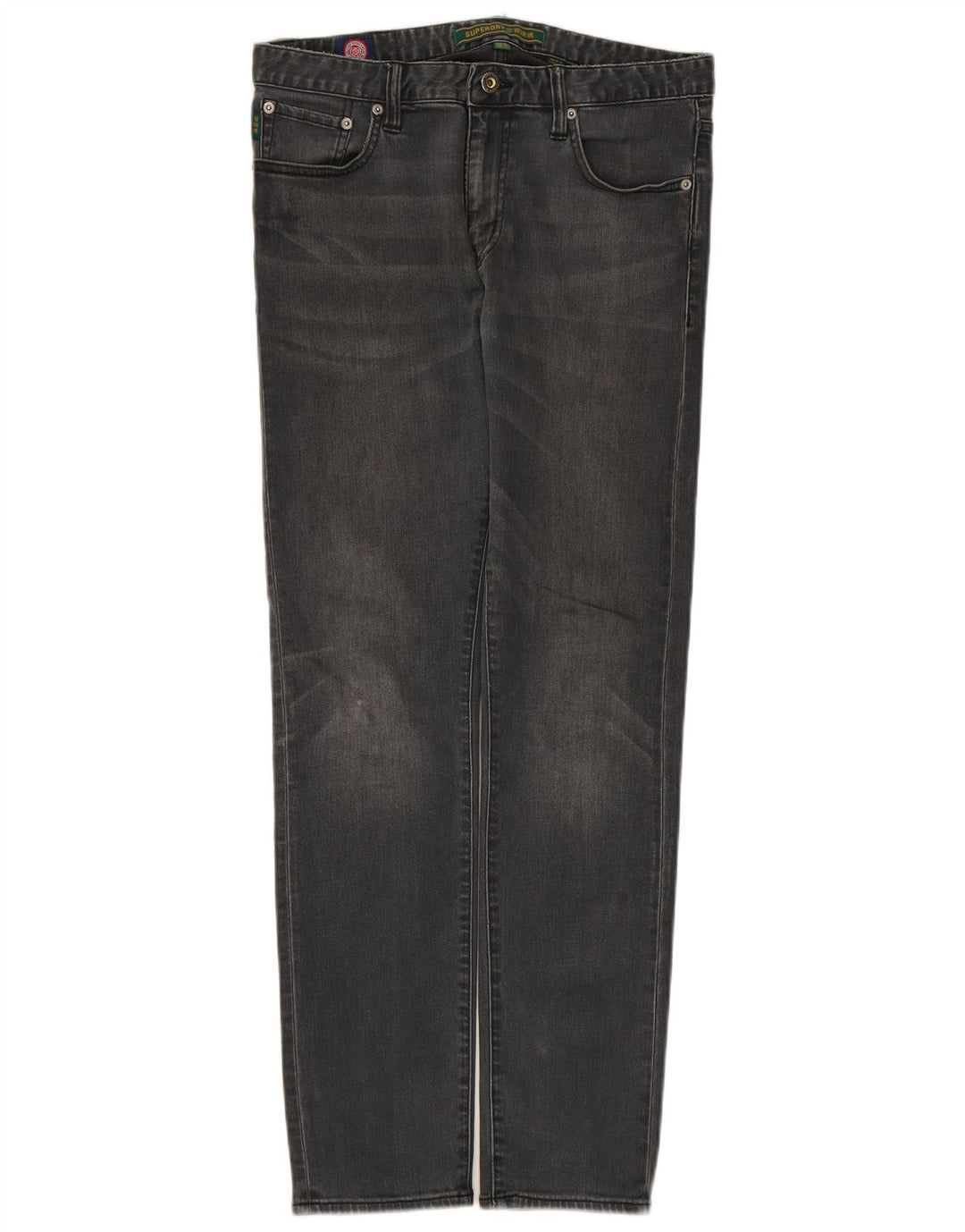 Jeans slim masculino SUPERDRY W32 L32 algodão cinza