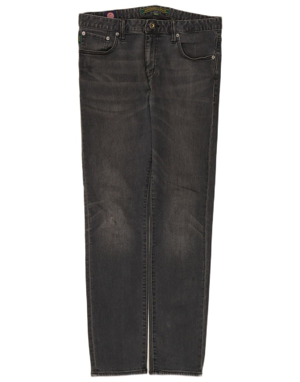 Jeans slim masculino SUPERDRY W32 L32 algodão cinza