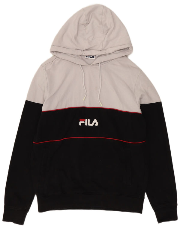 Fila Mens Loose Fit Hoodie Jumper XS Branco Colourblock Algodão