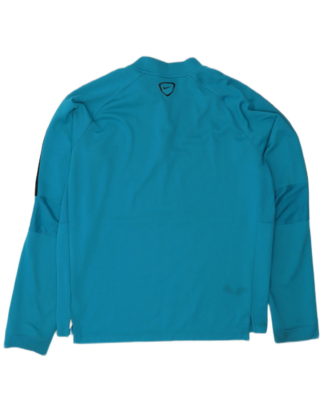 Nike Mens Dri Fit Zip Neck Pullover Treino Top XL Azul Colourblock