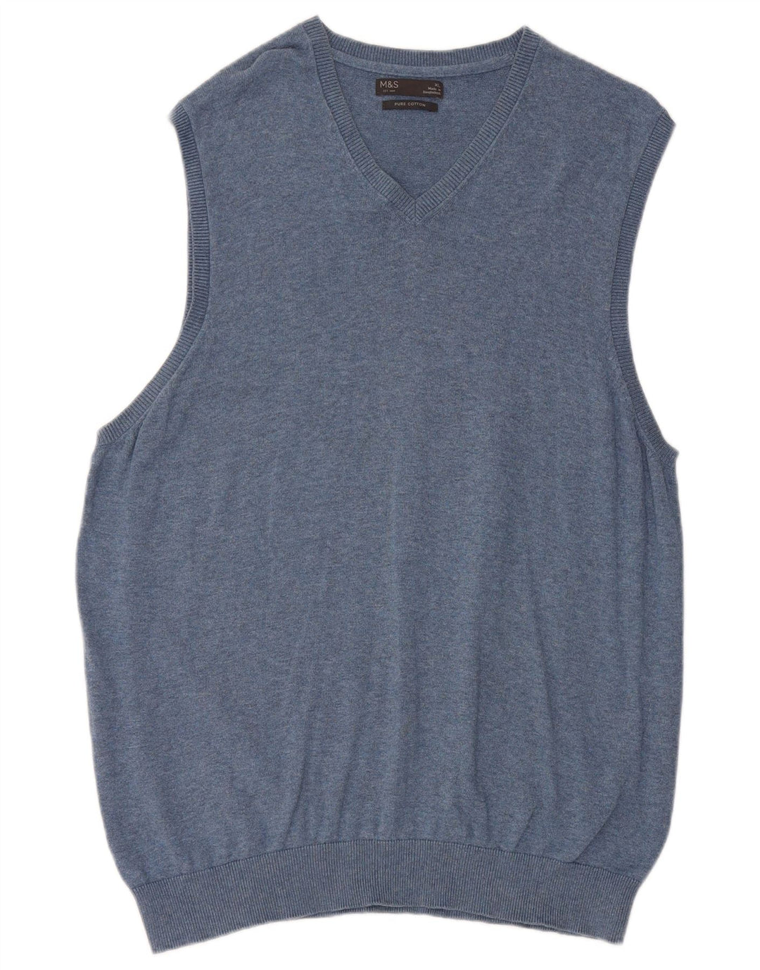 Regata masculina Marks & Spencer com colete XL de algodão azul