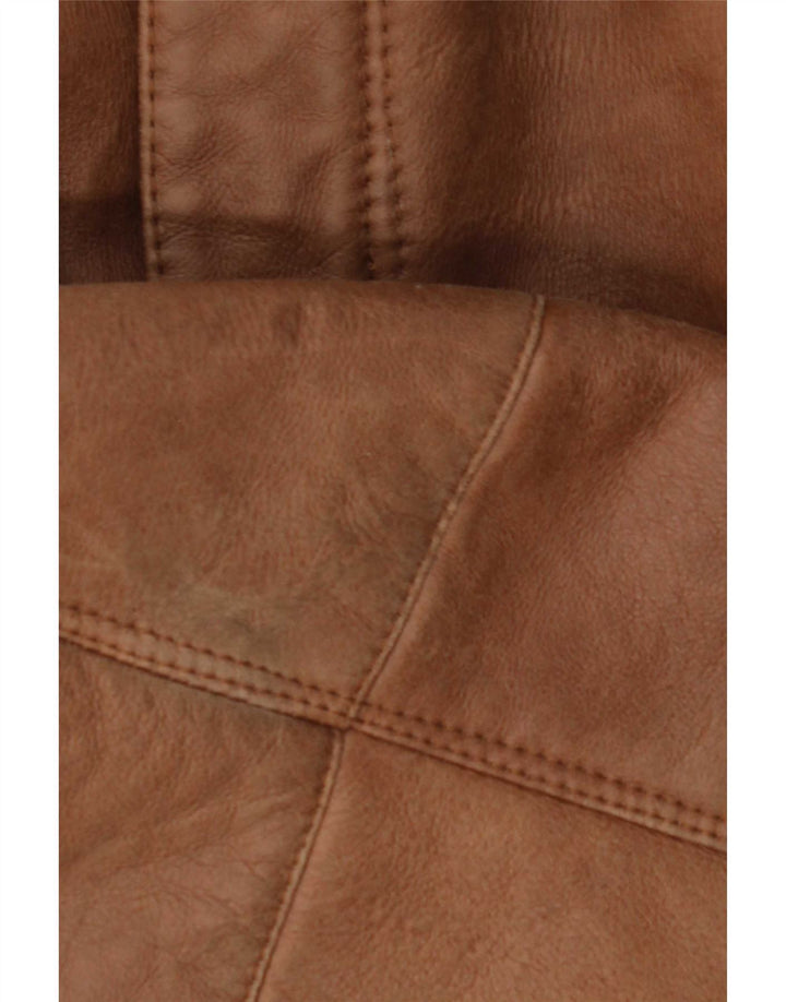 Jaqueta Vintage Masculina de Shearling IT 52 XL Bege Shearling