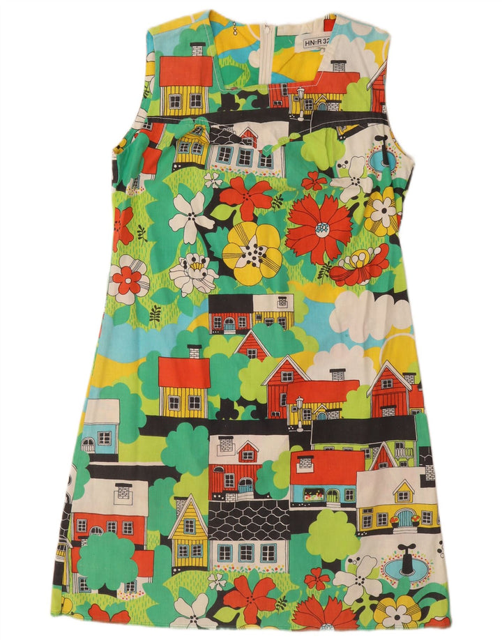 Vestido básico feminino VINTAGE IT 42 médio floral multicolorido novidade