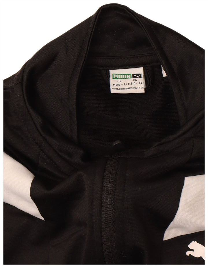 Jaqueta Puma Boys Graphic Tracksuit Top 10-11 Anos Médio Preto Colorblock