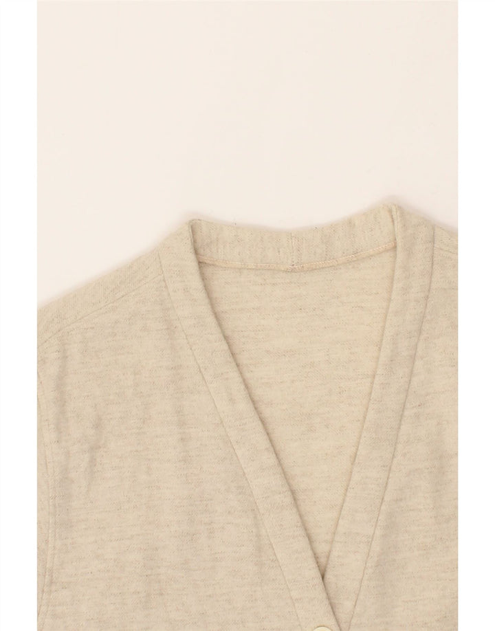 VINTAGE Womens Cardigan Sweater UK 18 XL Beige Vintage Vintage and Second-Hand Vintage from Messina Hembry 