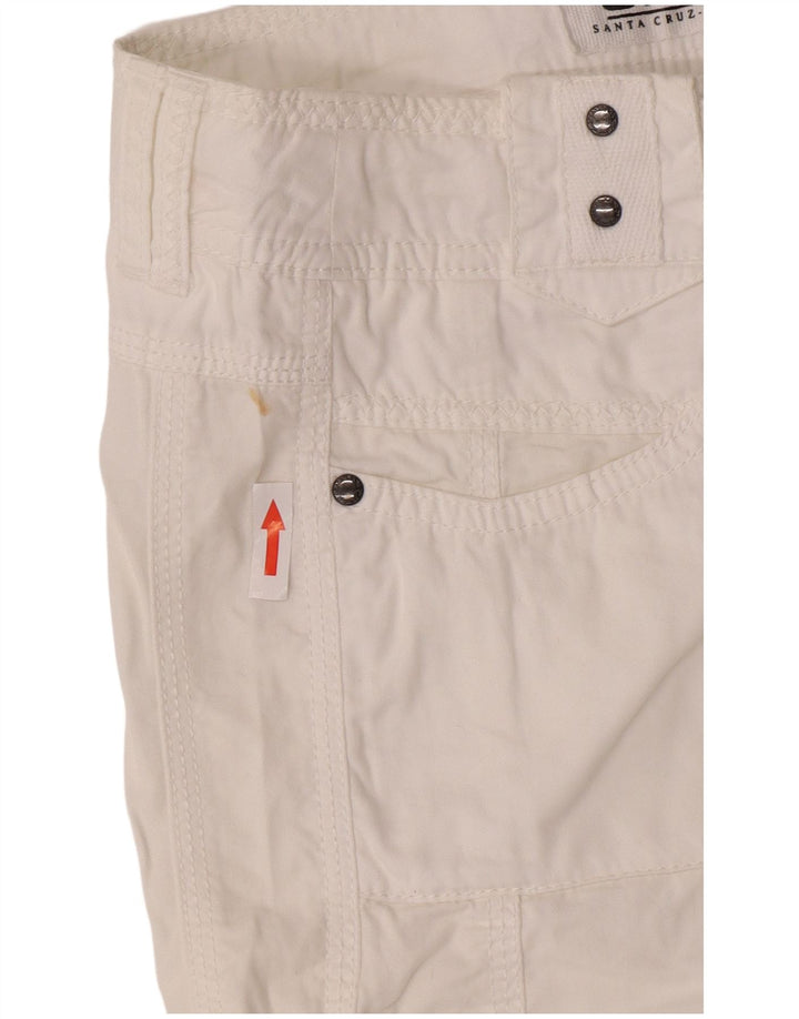 Shorts casual feminino O'Neill W29 pequeno algodão branco