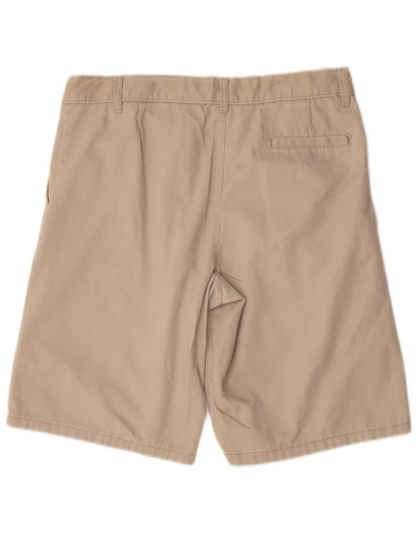 Izod Womens Chino Shorts UK 10 Pequeno W32 Algodão Bege