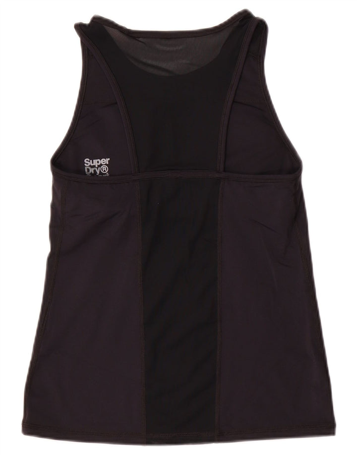 Colete gráfico feminino Superdry Top UK 10 pequeno nylon preto