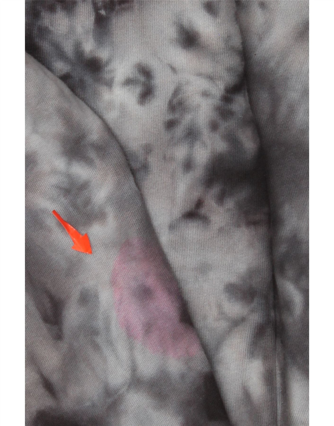 ELLESSE Suéter masculino com capuz e algodão cinza pequeno tie-dye