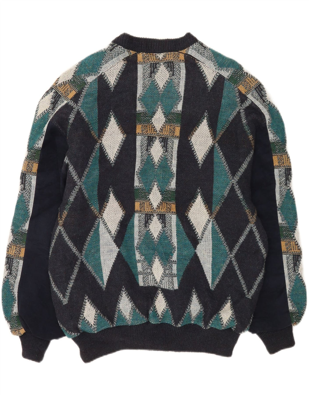 Luciano Chiari Jaqueta Bomber Masculina UK 40 Grande Azul Marinho Argyle/Diamante