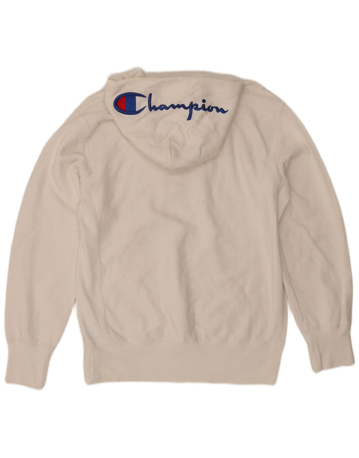 Champion masculino moletom com capuz XL algodão branco