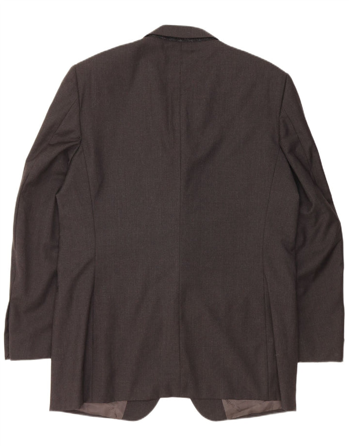 Jaqueta blazer masculina CARLO PIGNATELLI com 3 botões Reino Unido 40 grande lã preta