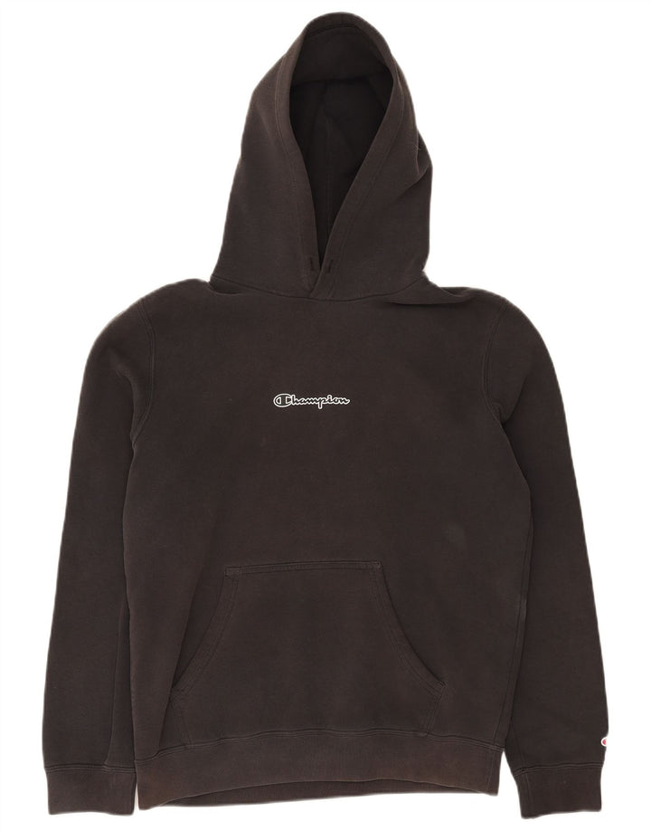 CHAMPION Suéter masculino com capuz médio algodão preto