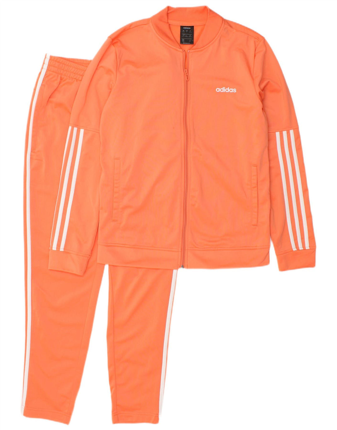 ADIDAS Womens Full Tracksuit UK 12/14 Médio Laranja Poliéster