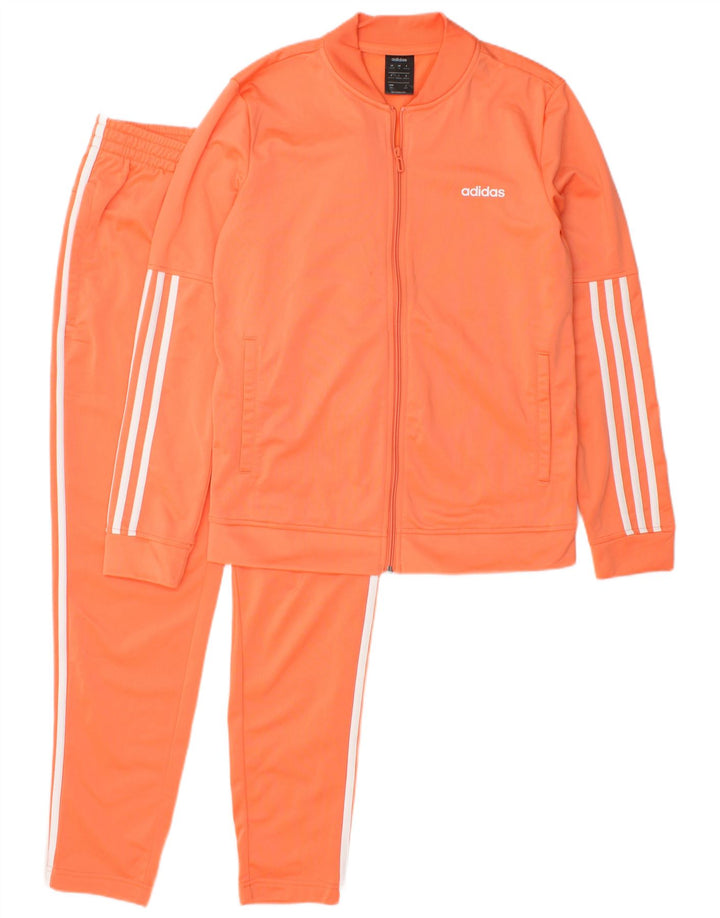 ADIDAS Womens Full Tracksuit UK 12/14 Médio Laranja Poliéster