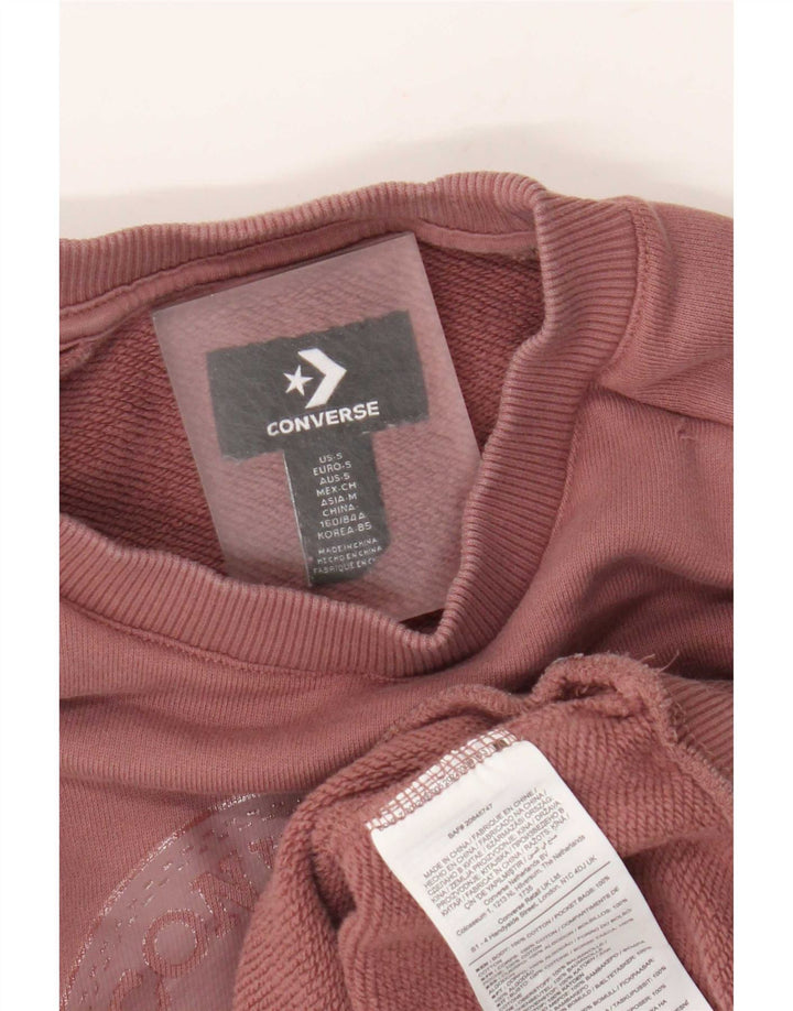 Converse feminino oversized gráfico moletom jumper vestido Reino Unido 10 pequeno rosa