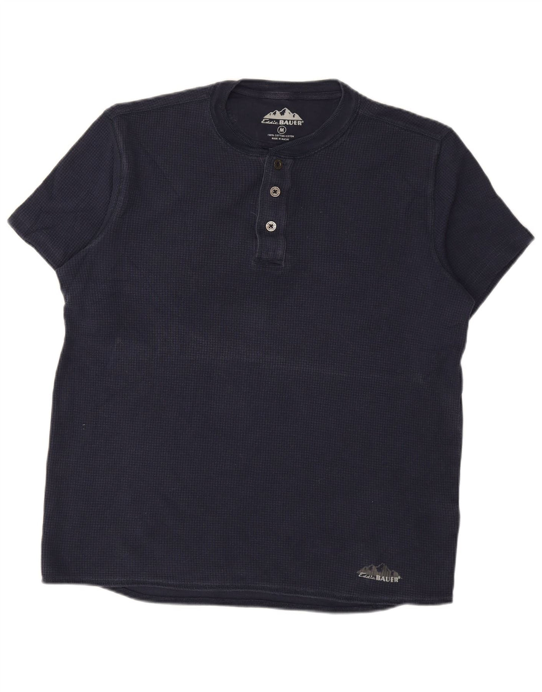 Camiseta masculina EDDIE BAUER Top médio algodão azul marinho