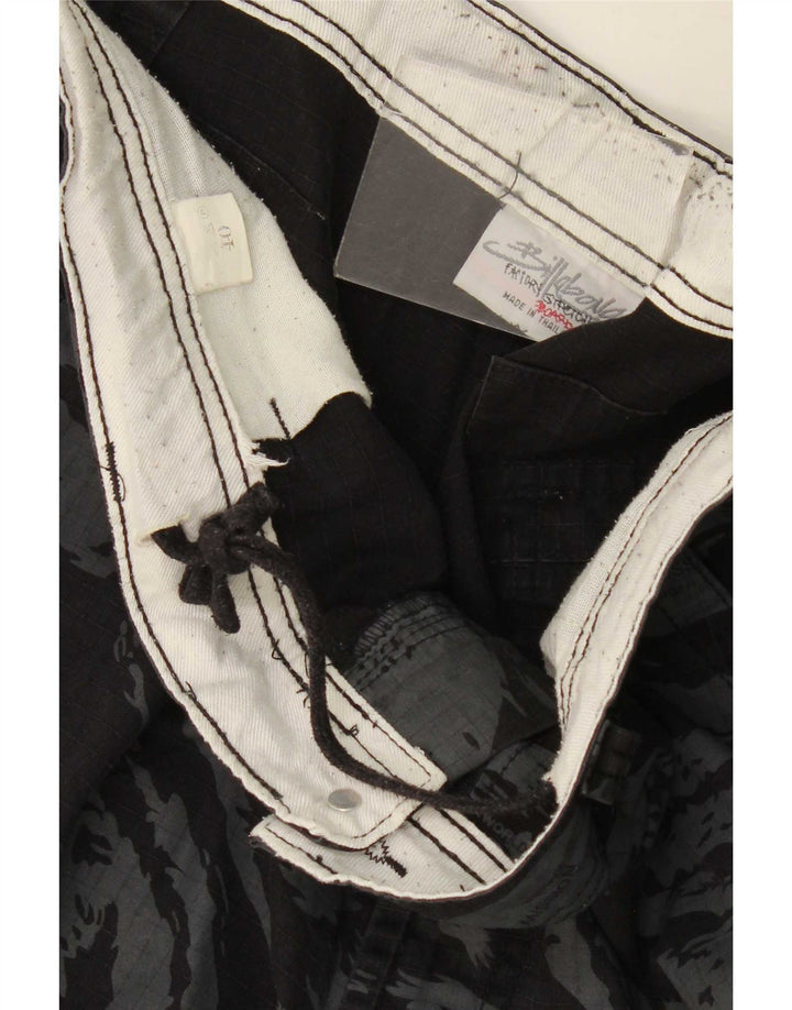 Billabong masculino gráfico cargo shorts W40 XL camuflagem cinza