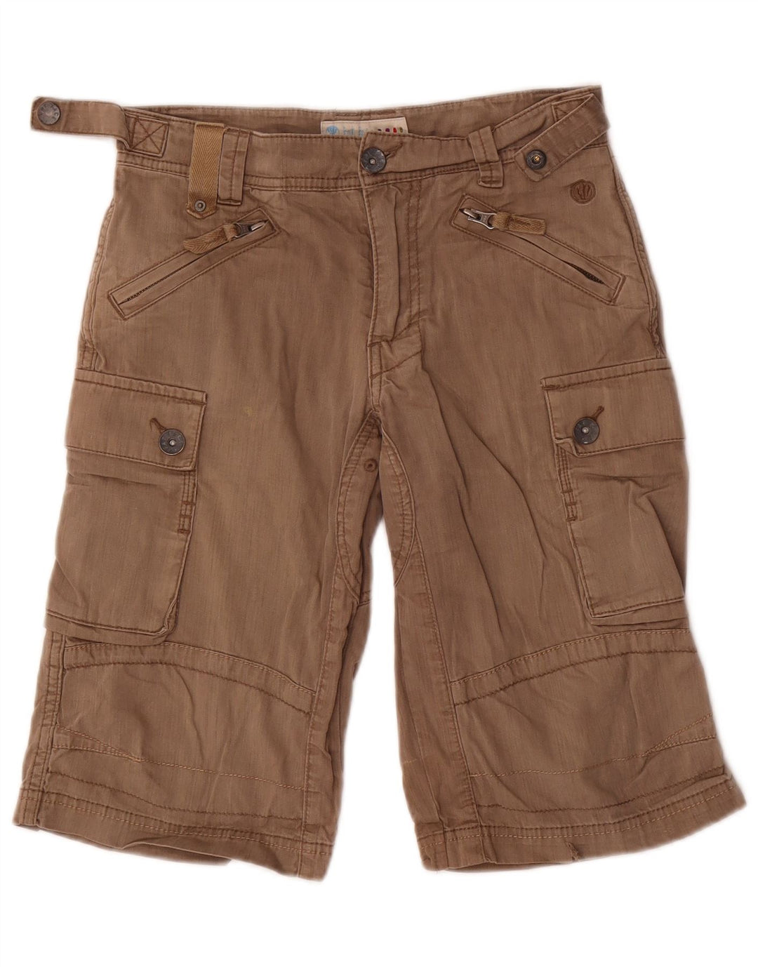 Shorts cargo Fat Face Boys 11-12 anos W28 algodão marrom