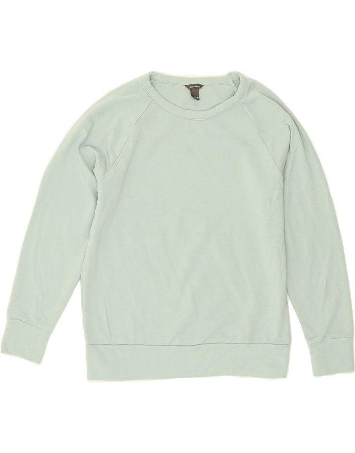 EDDIE BAUER Womens Sweatshirt Jumper UK 14 Medium Turquoise Polyester Vintage Eddie Bauer and Second-Hand Eddie Bauer from Messina Hembry 