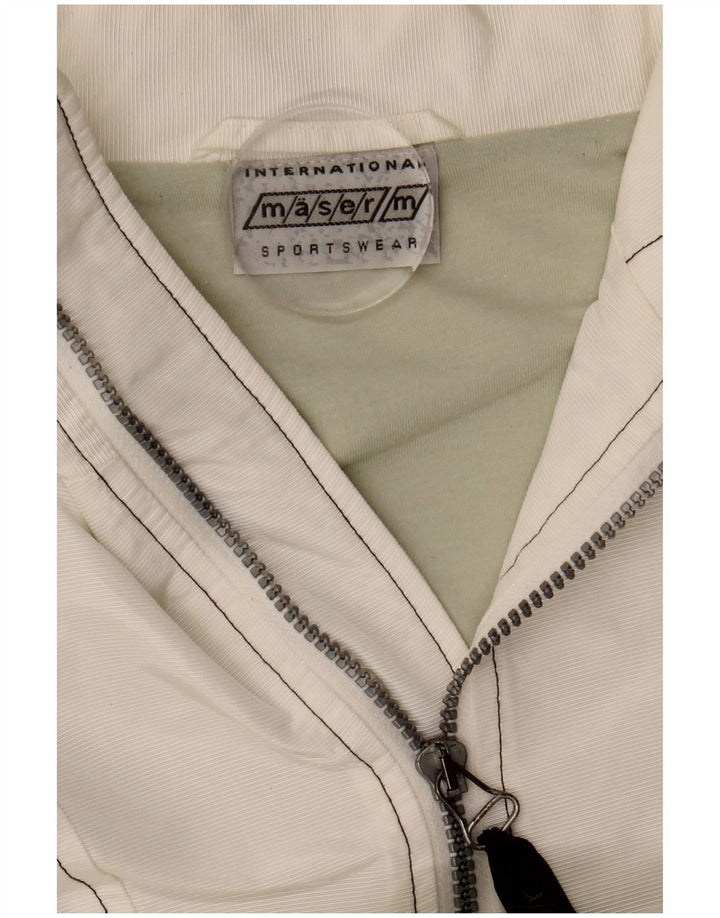 Jaqueta Anorak Oversized Feminina Maser M Reino Unido 16 Grande Poliéster Branco