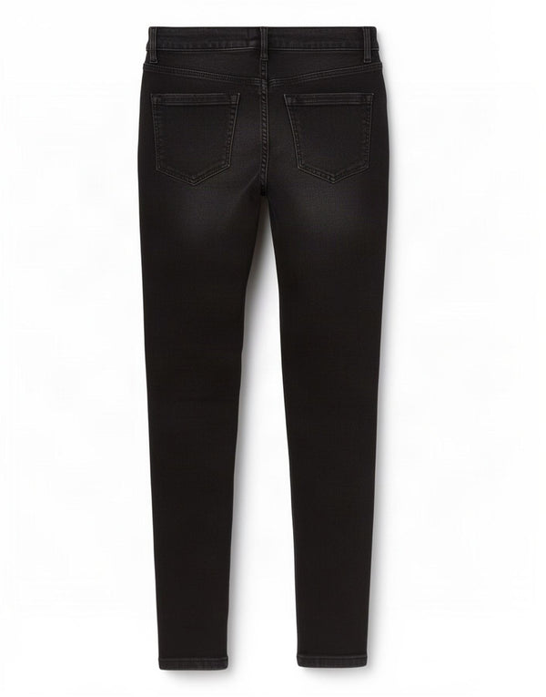 Calça jeans feminina Jack Wills Toni High Rise Skinny W30 L30 algodão preto