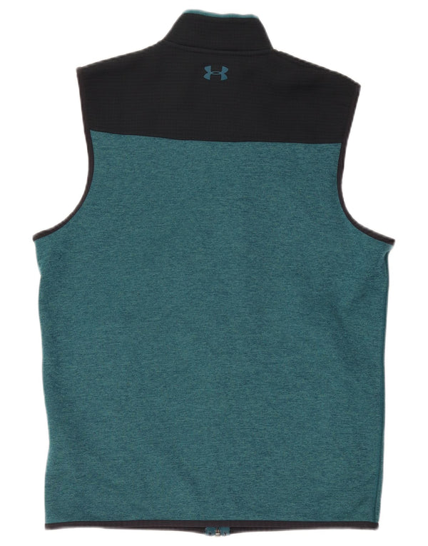 Jaqueta masculina Under Armour sem mangas com top de treino verde médio Colourblock