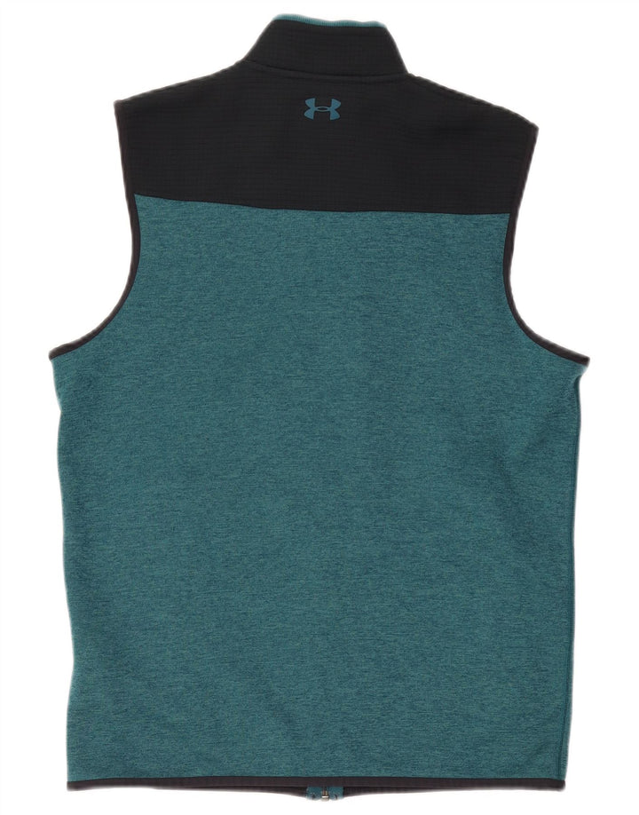Jaqueta masculina Under Armour sem mangas com top de treino verde médio Colourblock