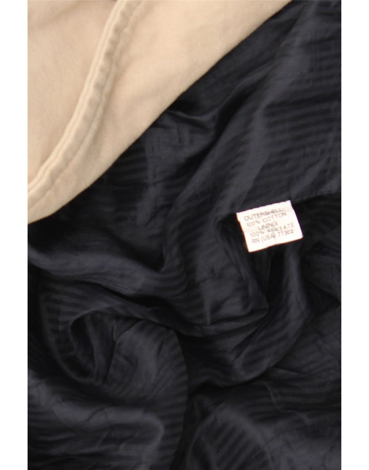 Sobretudo feminino Zara UK 14 grande algodão bege