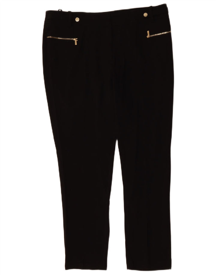 CALVIN KLEIN Calça feminina casual justa US 12 grande W36 L30 preta