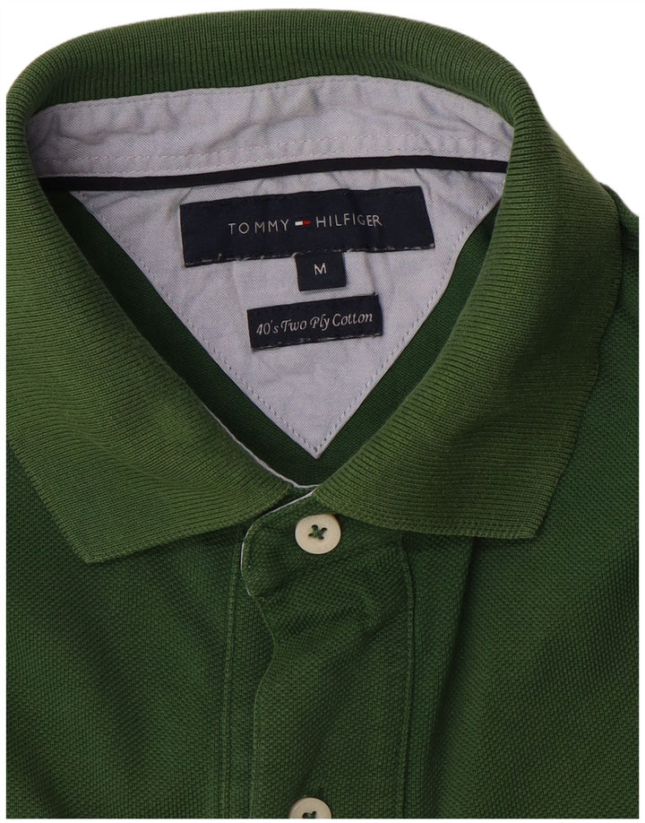 Camisa polo masculina Tommy Hilfiger algodão verde médio
