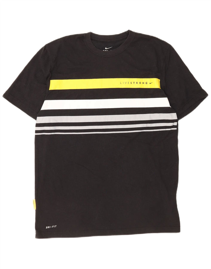 Camiseta Nike Masculina Dri Fit Top Grande Preto Colorblock Poliéster
