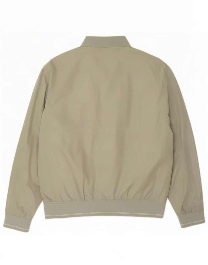 Jaqueta bomber masculina de ajuste padrão Marks & Spencer UK 40 poliéster verde grande