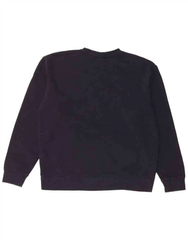 Zara moletom gráfico masculino jumper grande azul marinho algodão náutico