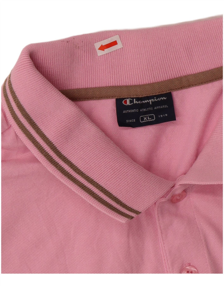 Camisa polo masculina CHAMPION XL algodão rosa