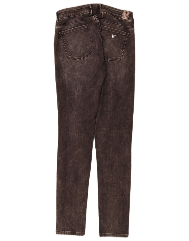 Guess Jeans skinny feminino desgastado W27 L32 algodão cinza