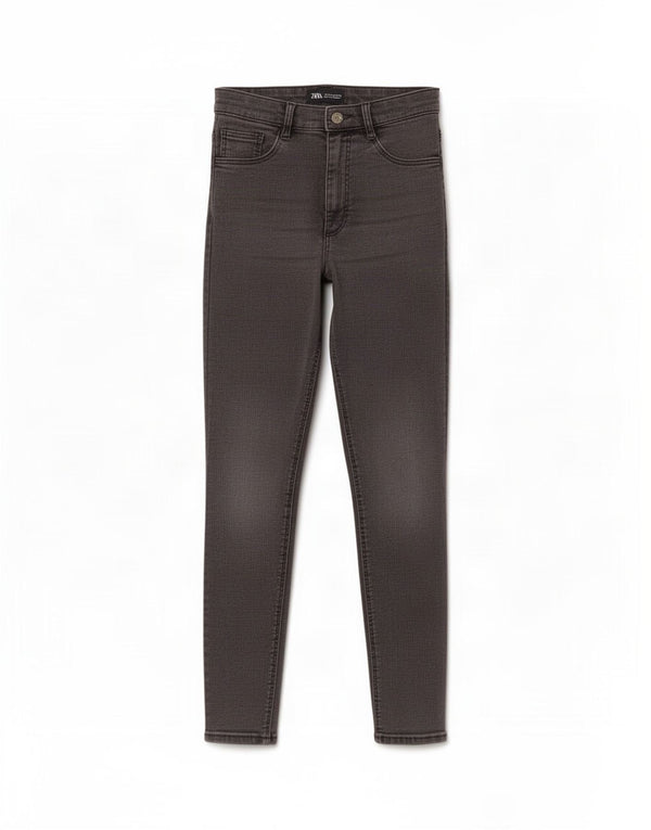 Zara Jeans Skinny Feminino UE 38 Pequeno W28 L27 Preto