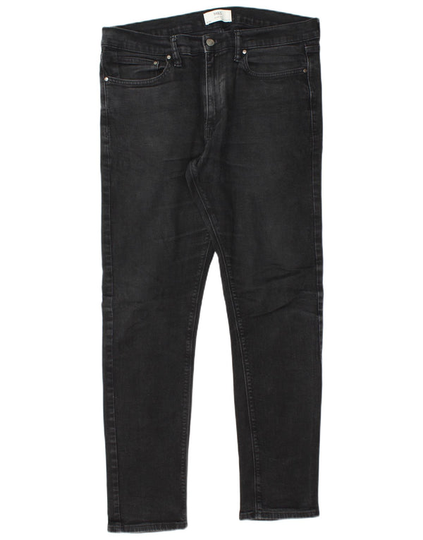 Marks & Spencer Mens Jeans Slim W36 L33 Algodão Preto