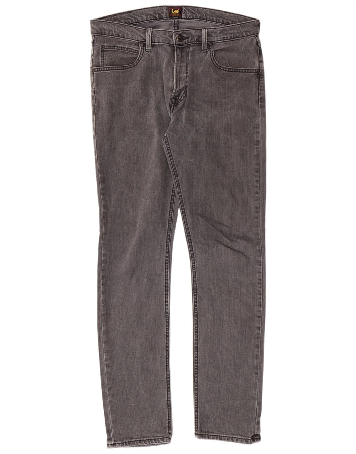 LEE Womens Luke Slim Jeans W32 L32 Cinza Algodão