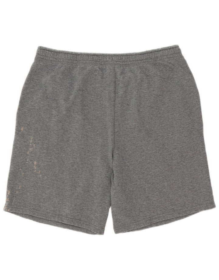 Shorts esportivo masculino Eddie Bauer XL cinza manchado de algodão