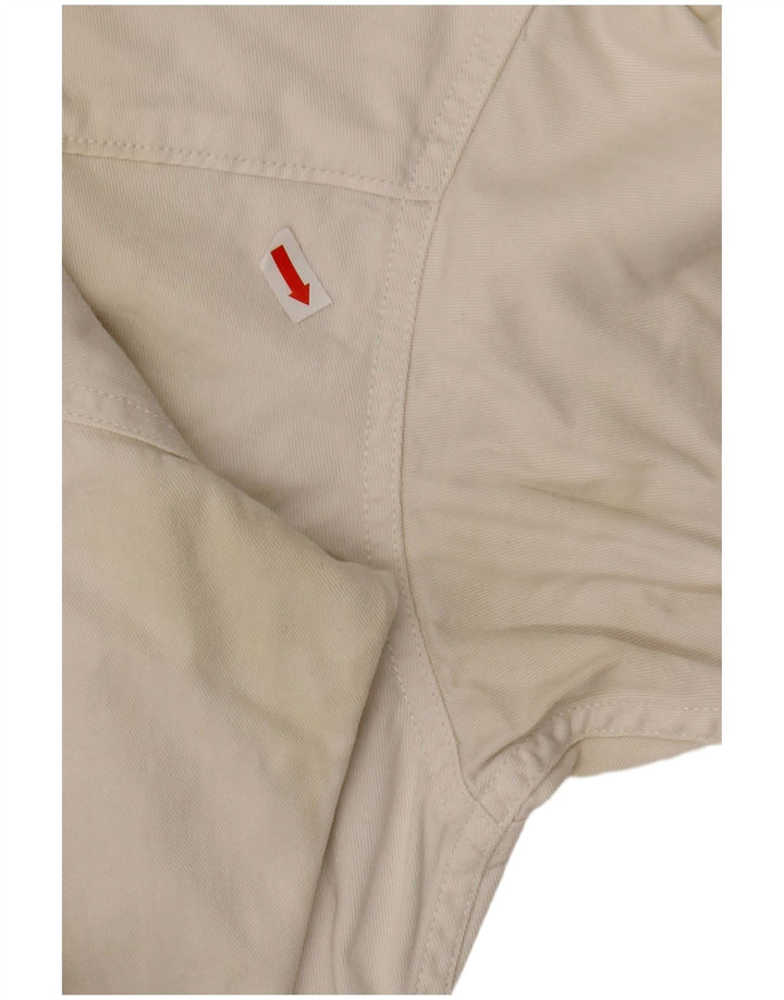 Camisa jeans feminina Lee UK 14 algodão branco médio