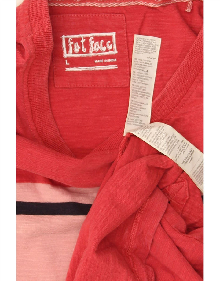 Camiseta masculina Fat Face Top grande de algodão colorido vermelho