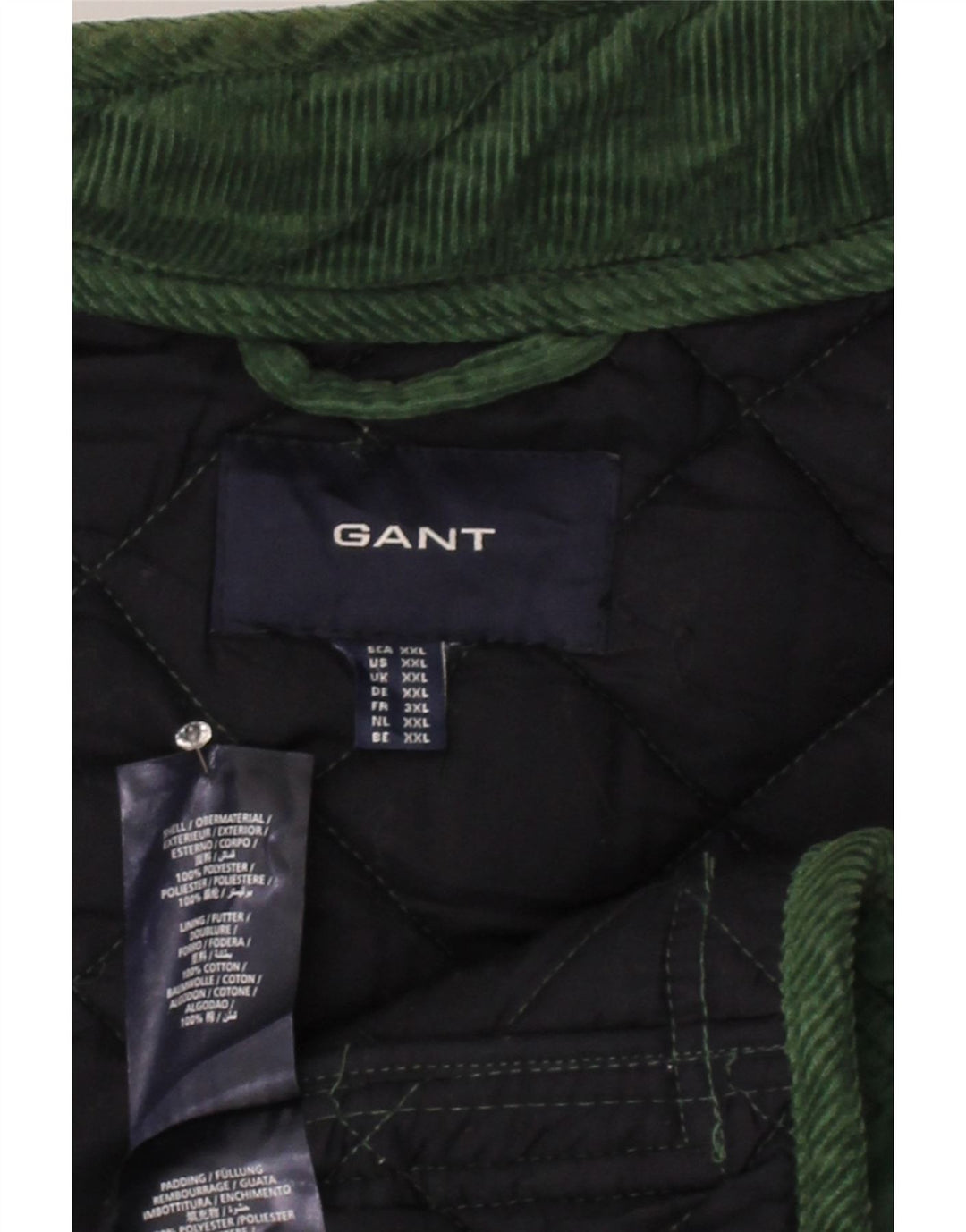 Jaqueta acolchoada feminina GANT UK 20 2XL poliéster verde