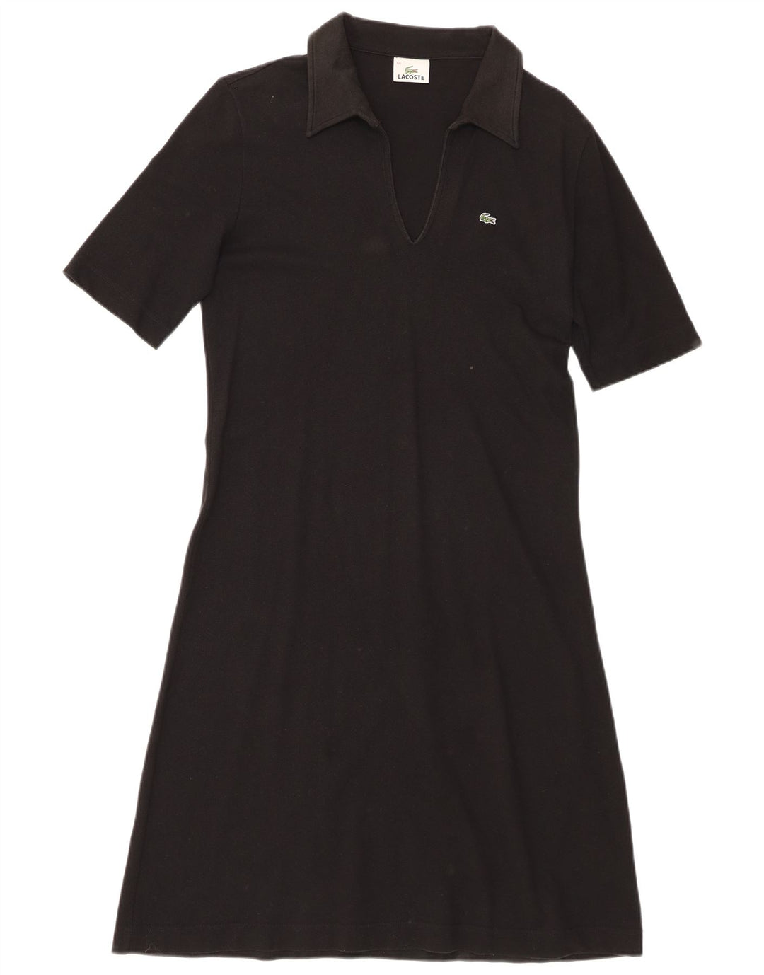 Vestido polo feminino Lacoste tamanho 44 grande algodão preto