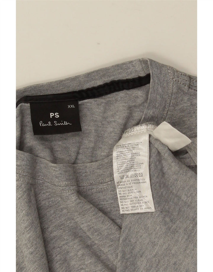 Camiseta masculina PAUL SMITH Top 2XL algodão cinza
