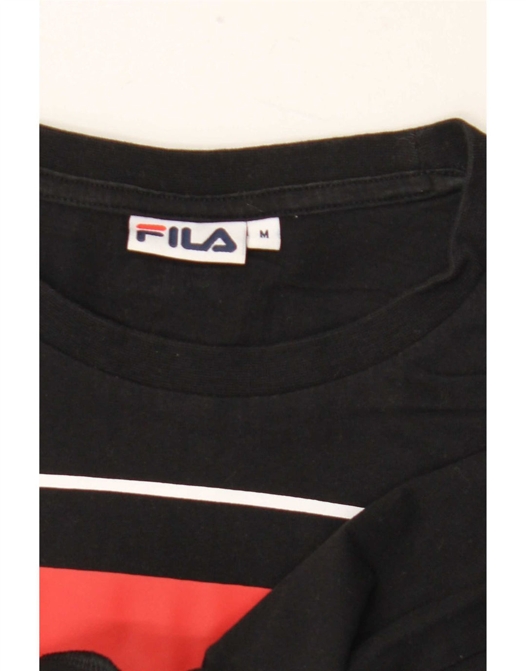 Camiseta feminina Fila Crop Graphic UK 14 médio preto