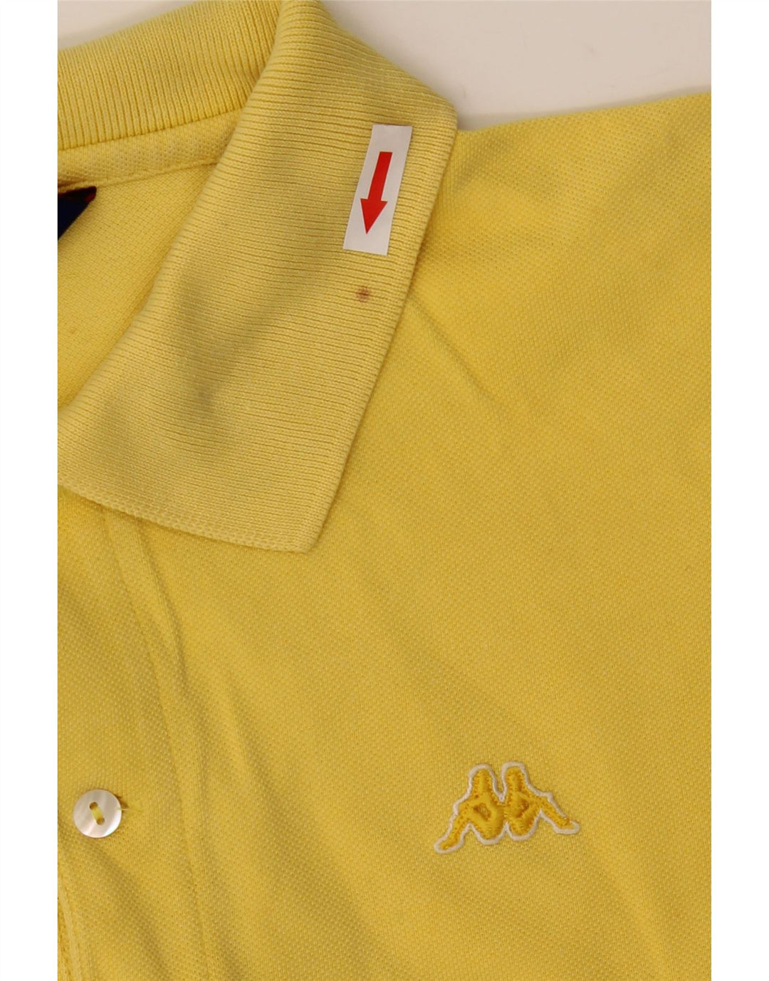 Camisa polo masculina Kappa grande algodão amarelo