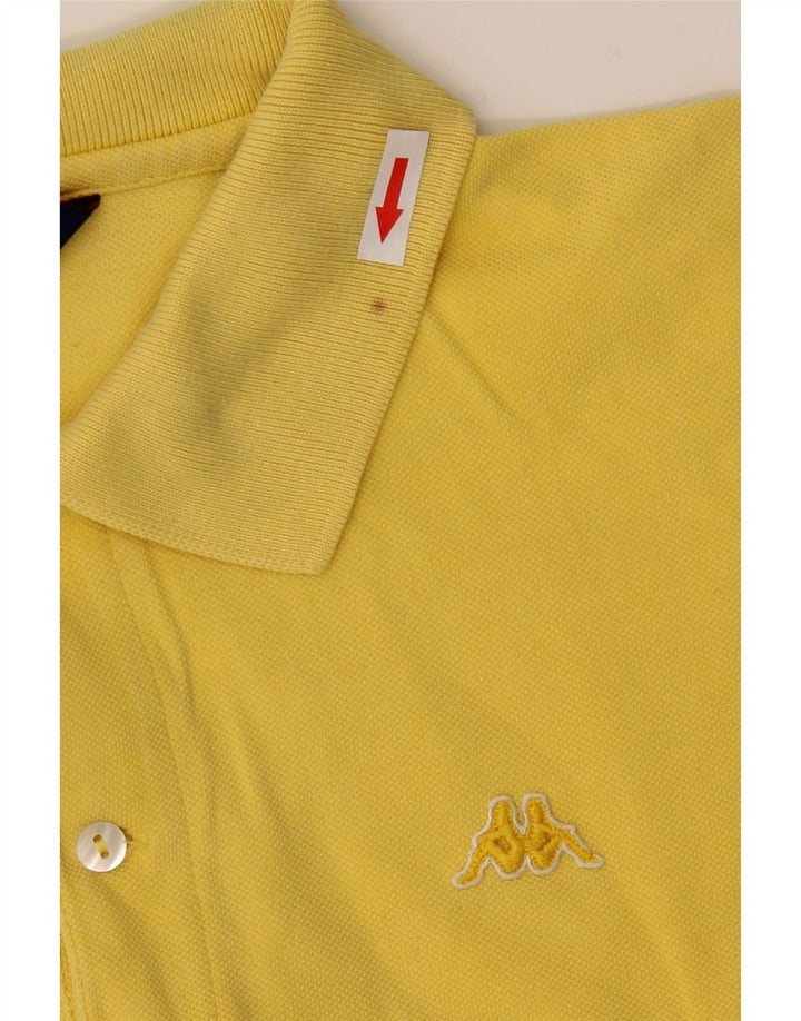 Camisa polo masculina Kappa grande algodão amarelo