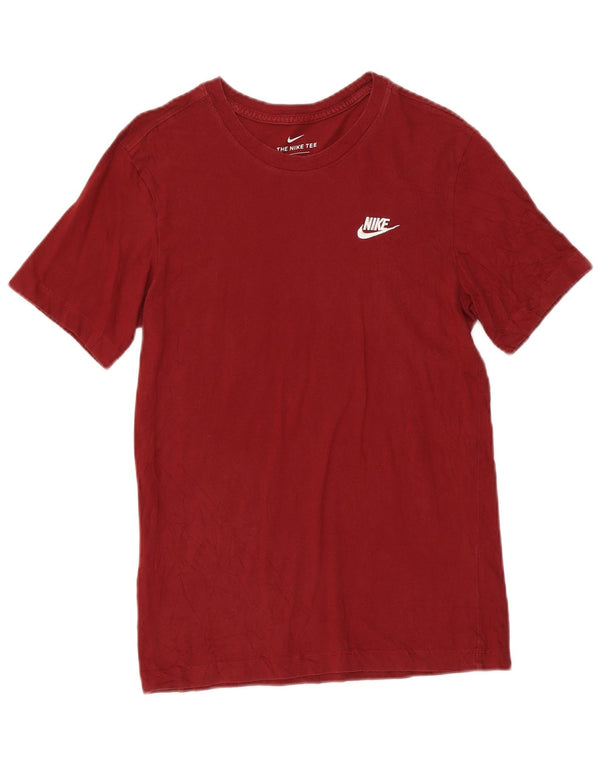 Nike Mens Camiseta Top Pequeno Algodão Borgonha