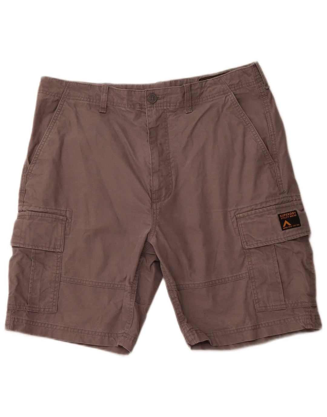 Shorts cargo masculino SUPERDRY W36 grande algodão cinza